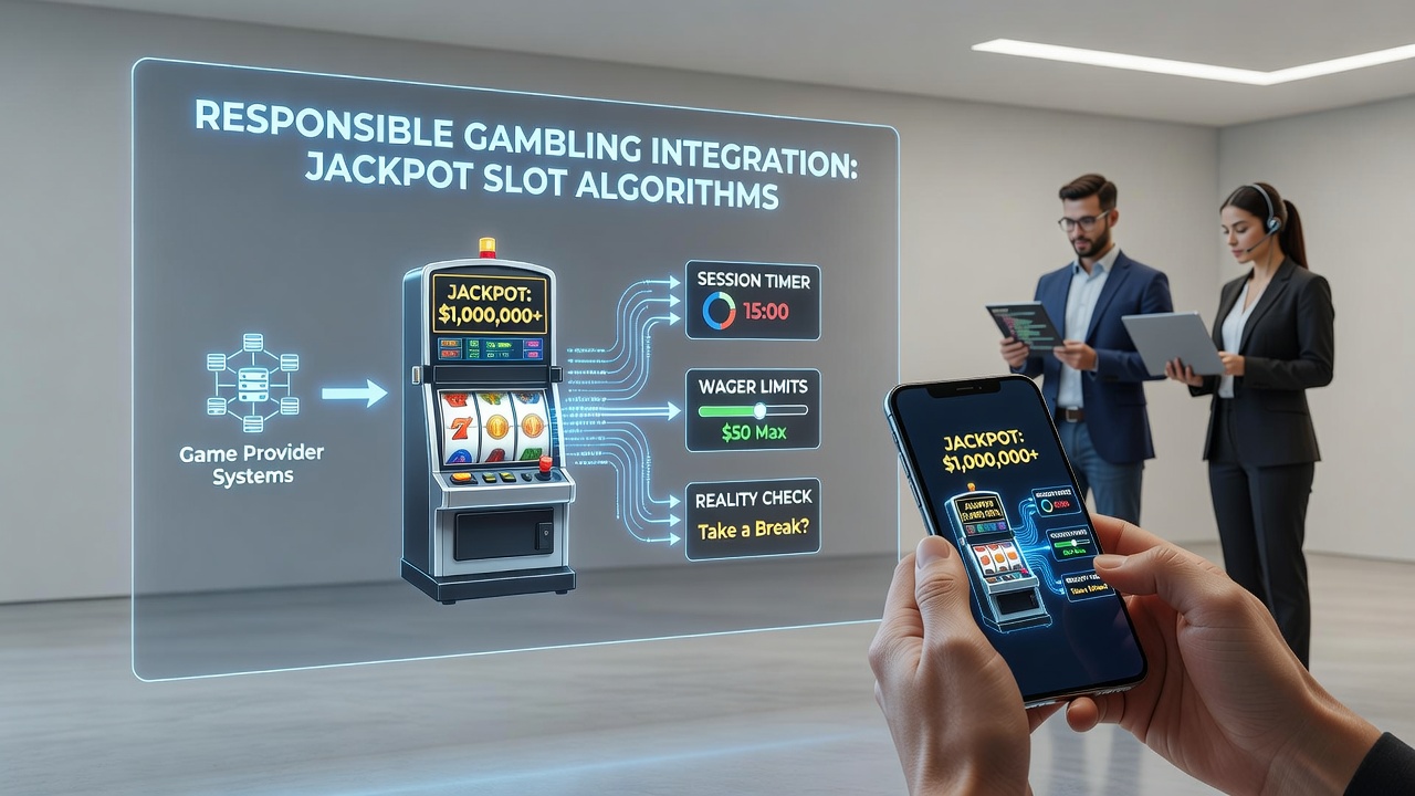 Developer dashboard displaying real-time algorithm adjustments for responsible play in mobile slots